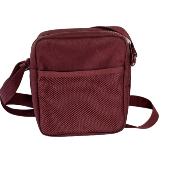 HERSCHEL HERITAGE MEN’S CROSSBODY BAG Burgundy/Wine Canvas Travel - Picture 2 of 8